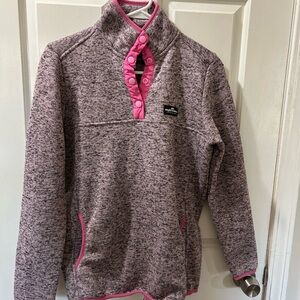 Simply Southern Pink and Gray Button-Up Pullover